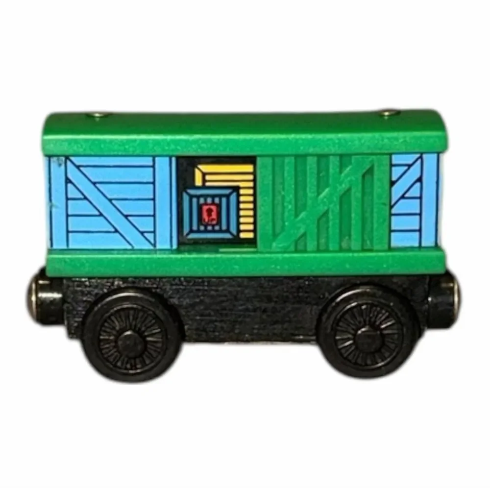 Thomas the Train Wooden Railway Friends Green Box Car 2002 Vintage Sliding Doors